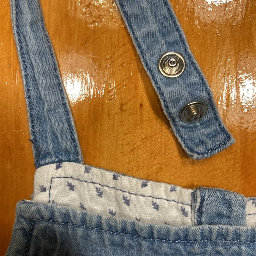 Zara BabyGirl Happy Watermelon Denim Romper Light‎ Wash Size 2/3 Years